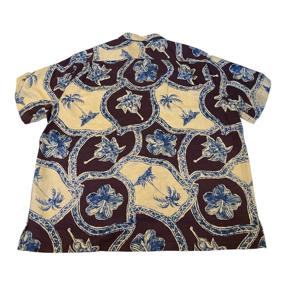 Caribbean Pure Silk Hawaiian Shirt XL NWT Tropical Camp Aloha Oversized Fit - Picture 6 of 8